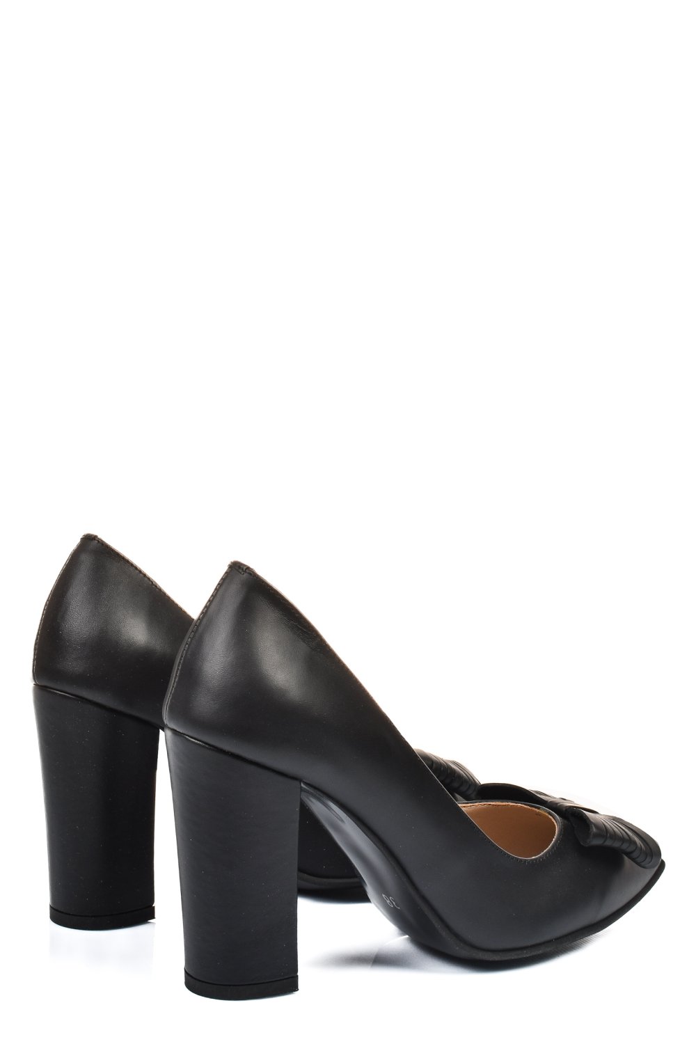 Fekete természetes bőr magassarkú cipők 1s7h909lib