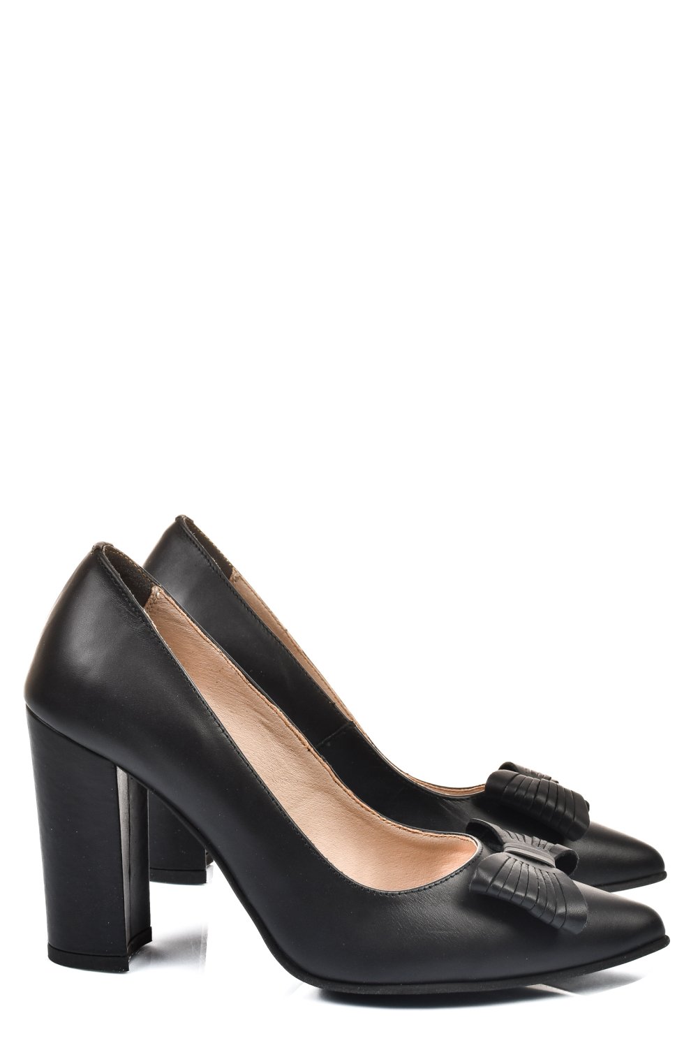 Fekete természetes bőr magassarkú cipők 1s7h909lib