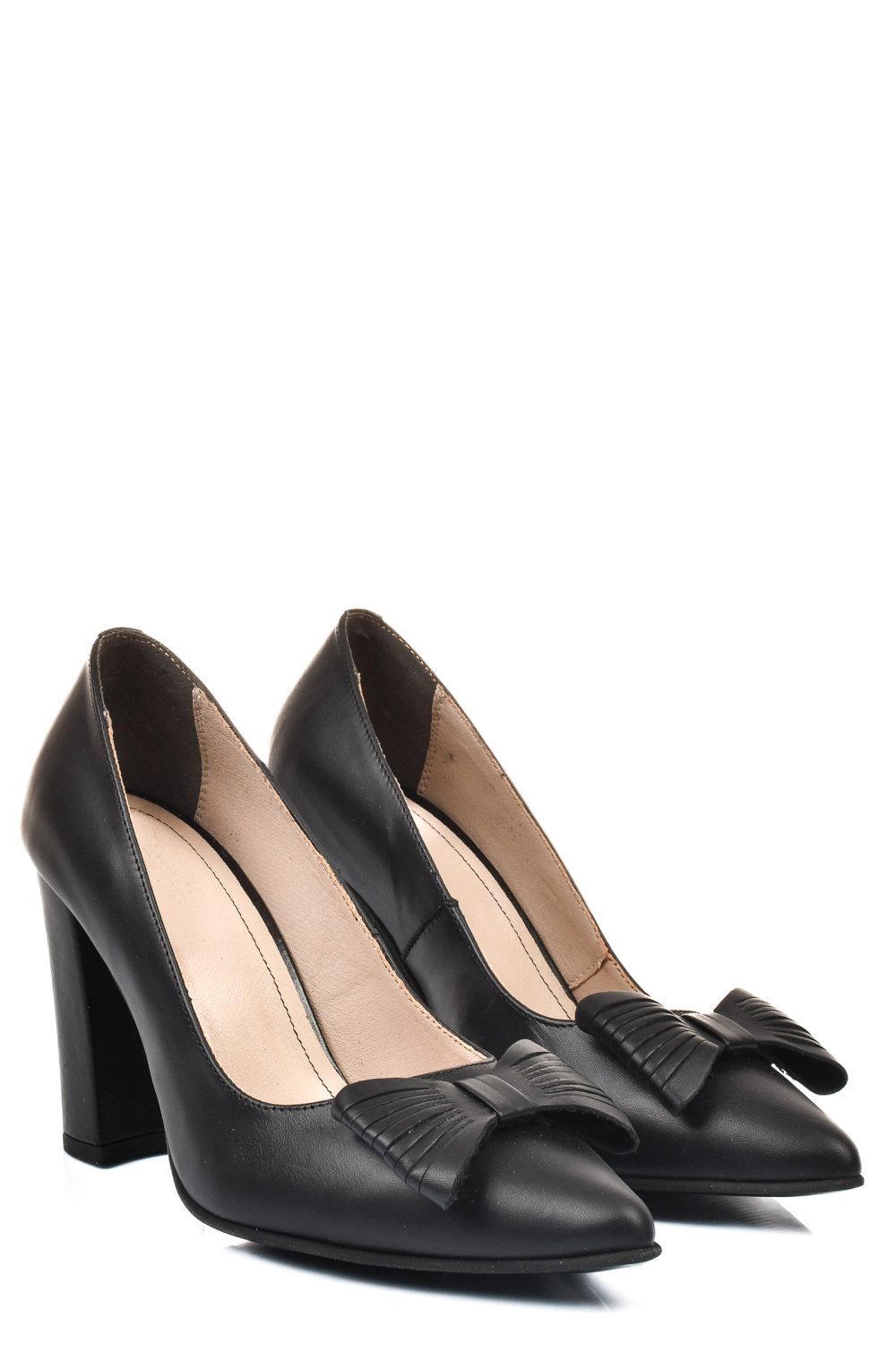 Fekete természetes bőr magassarkú cipők 1s7h909lib