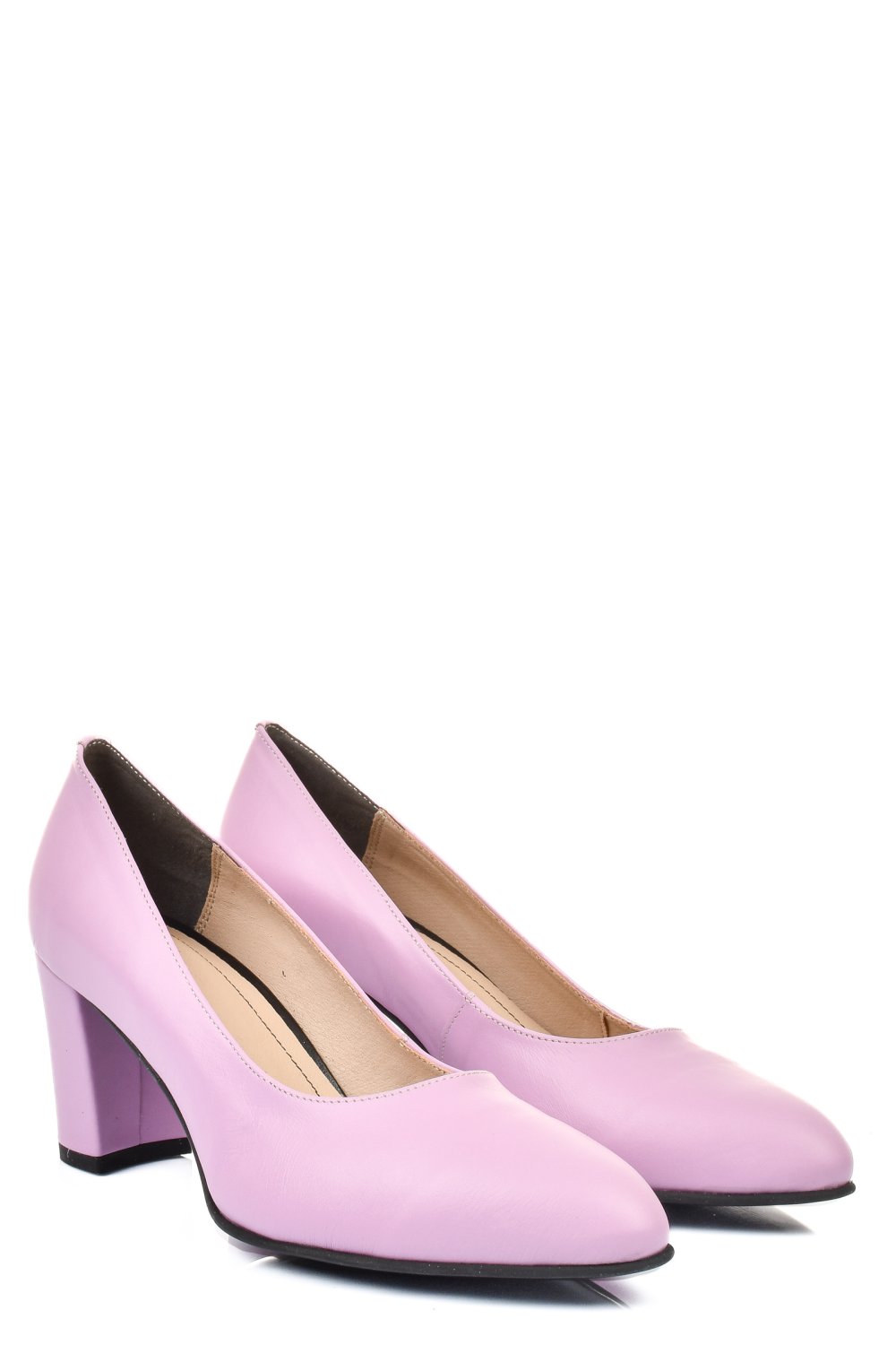 Mályva természetes bőr magassarkú cipők 3s7h015