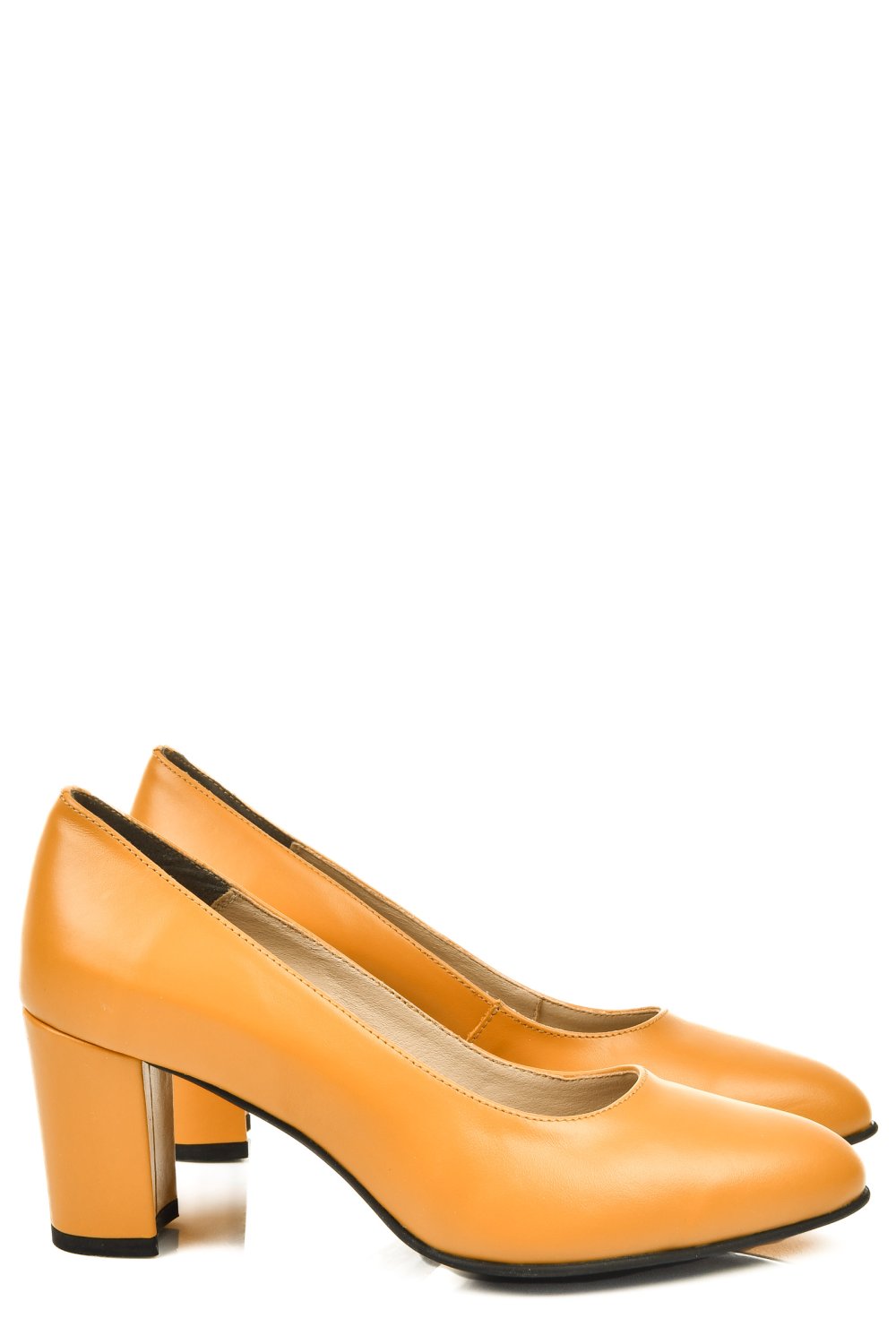Sárga természetes bőr magassarkú cipők 3s7h015