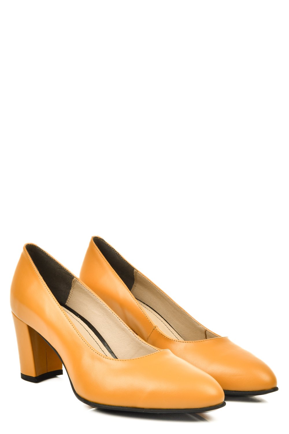 Sárga természetes bőr magassarkú cipők 3s7h015