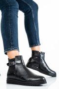 Fekete természetes bőr bakancs 9s7h02