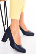 Kék természetes bőr magassarkú cipők 1s7h700
