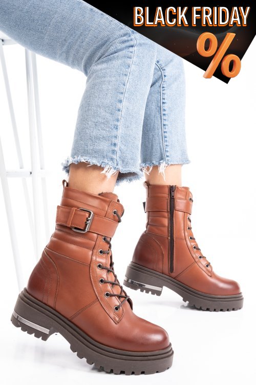 Barna természetes bőr bakancs 2s7h02846np