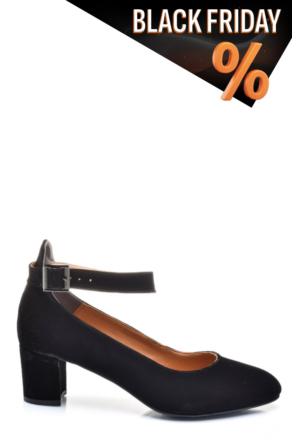 Fekete fordított bőr magassarkú cipők 1s7h600