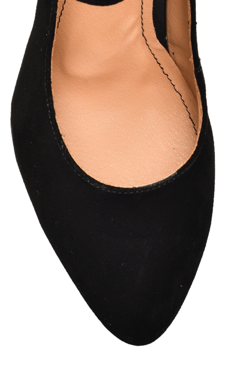 Fekete fordított bőr magassarkú cipők 1s7h600