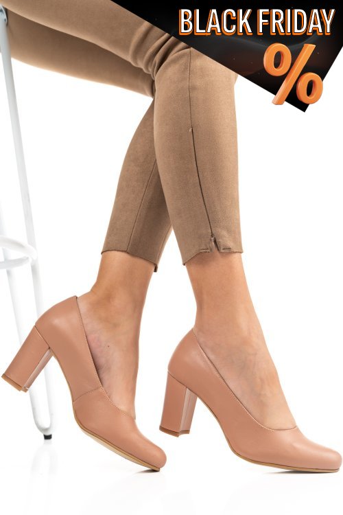 Rózsaszín természetes bőr magassarkú cipők 1s7h700