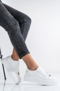Fehér természetes bőr sport cipők 3s7h000