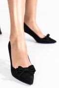 Fekete természetes bőr magassarkú cipők 1s7h257