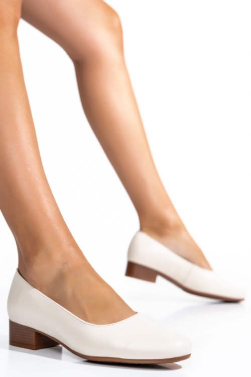 Bézs természetes bőr magassarkú cipők 2s7h040b