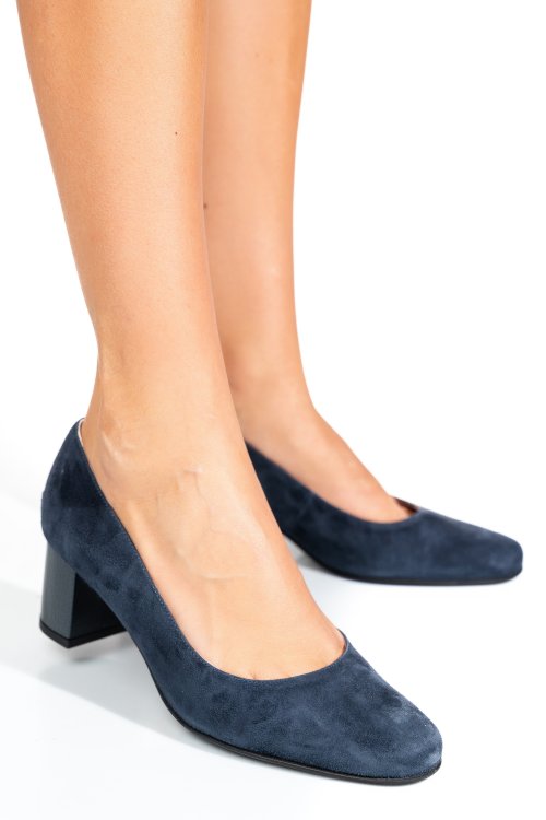Kék fordított bőr magassarkú cipők 3s7h475
