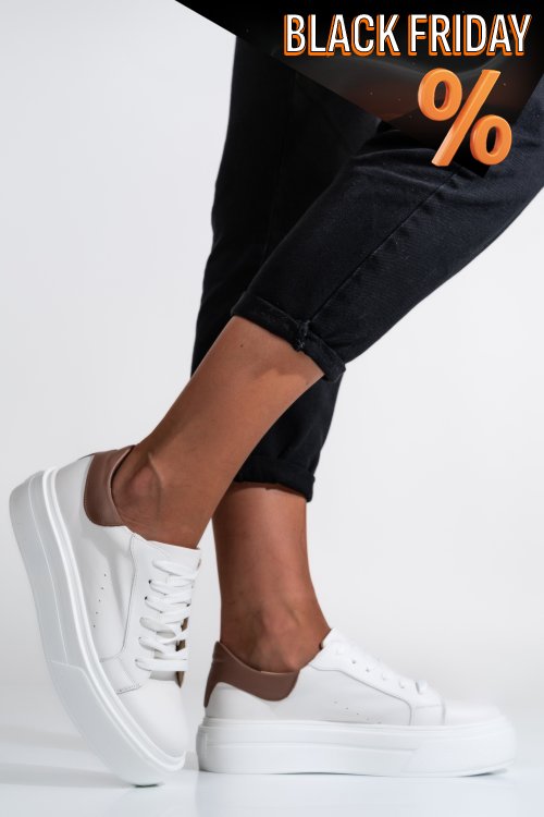 Bézs természetes bőr sport cipők 3s7h001b