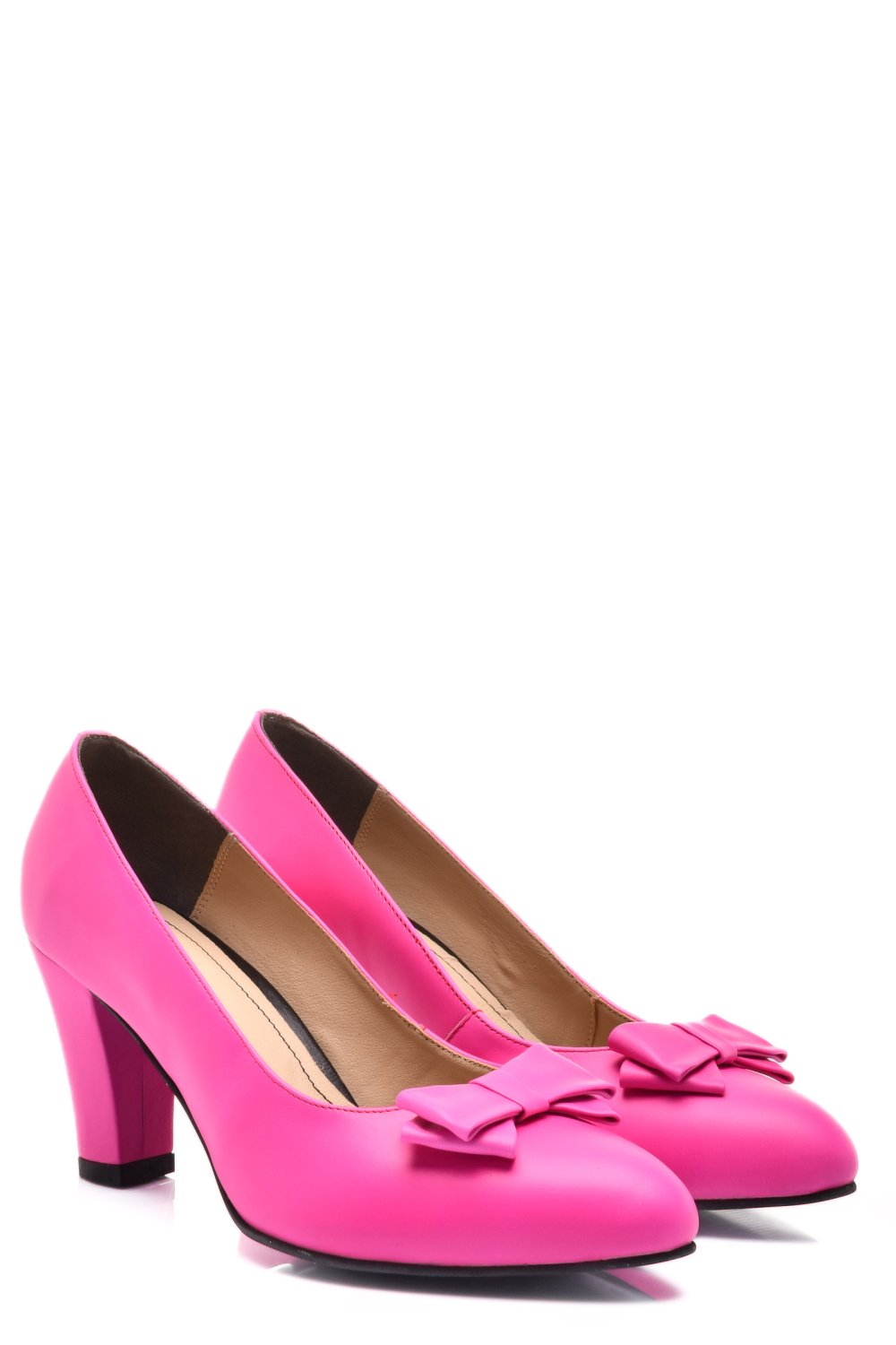 Rózsaszín természetes bőr magassarkú cipők 1s7h717