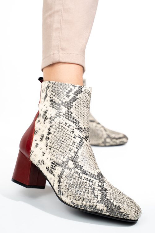 Bordó természetes bőr bokacsizma 5s7h6579