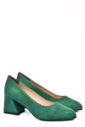 Zöld fordított bőr magassarkú cipők 5s7h006