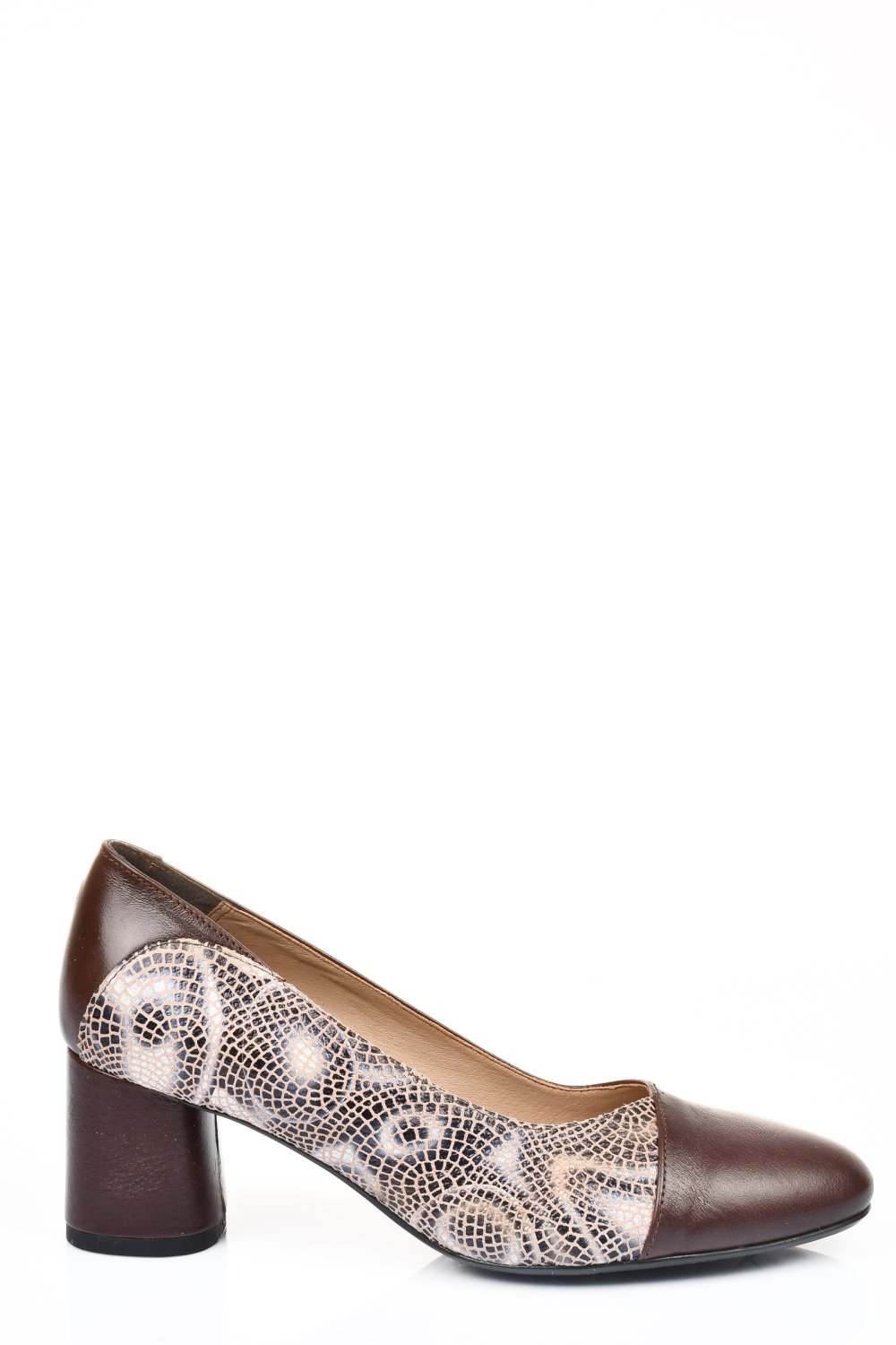 Barna természetes bőr magassarkú cipők 1s7h514