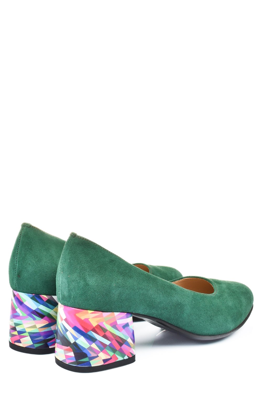 Zöld fordított bőr magassarkú cipők 5s7h002