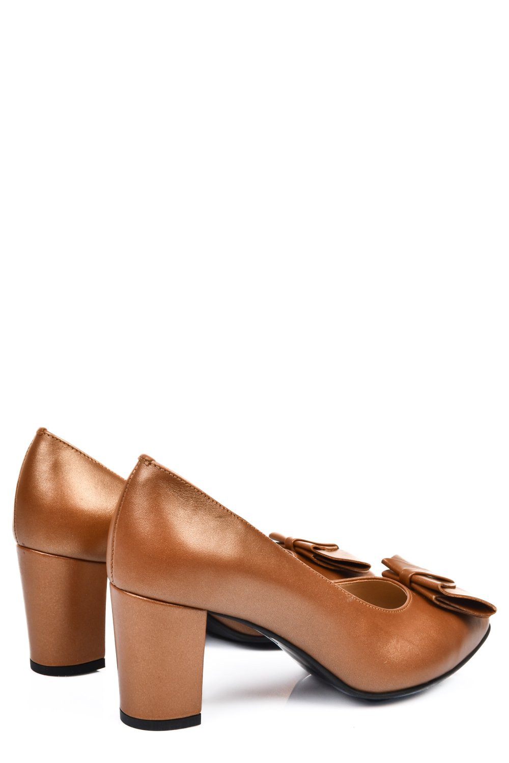 Barna természetes bőr magassarkú cipők 5s7h010