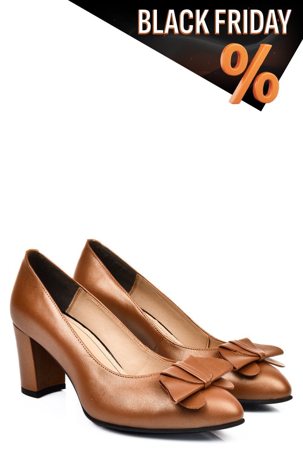 Barna természetes bőr magassarkú cipők 5s7h010