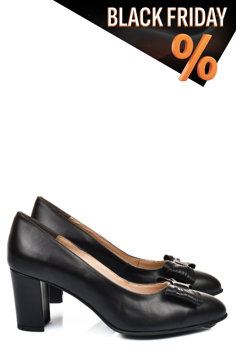 Fekete természetes bőr magassarkú cipők 1s7h606b