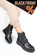 Fekete természetes bőr bakancs 2s7h42816np