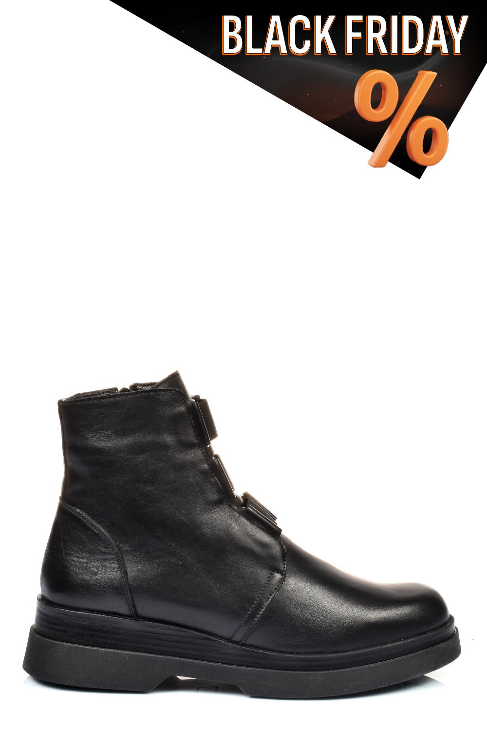 Fekete természetes bőr bakancs 2s7h42816np