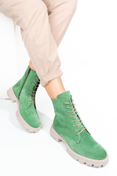 Zöld fordított bőr bakancs 2s7h42801sp