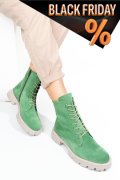 Zöld fordított bőr bakancs 2s7h42801sp