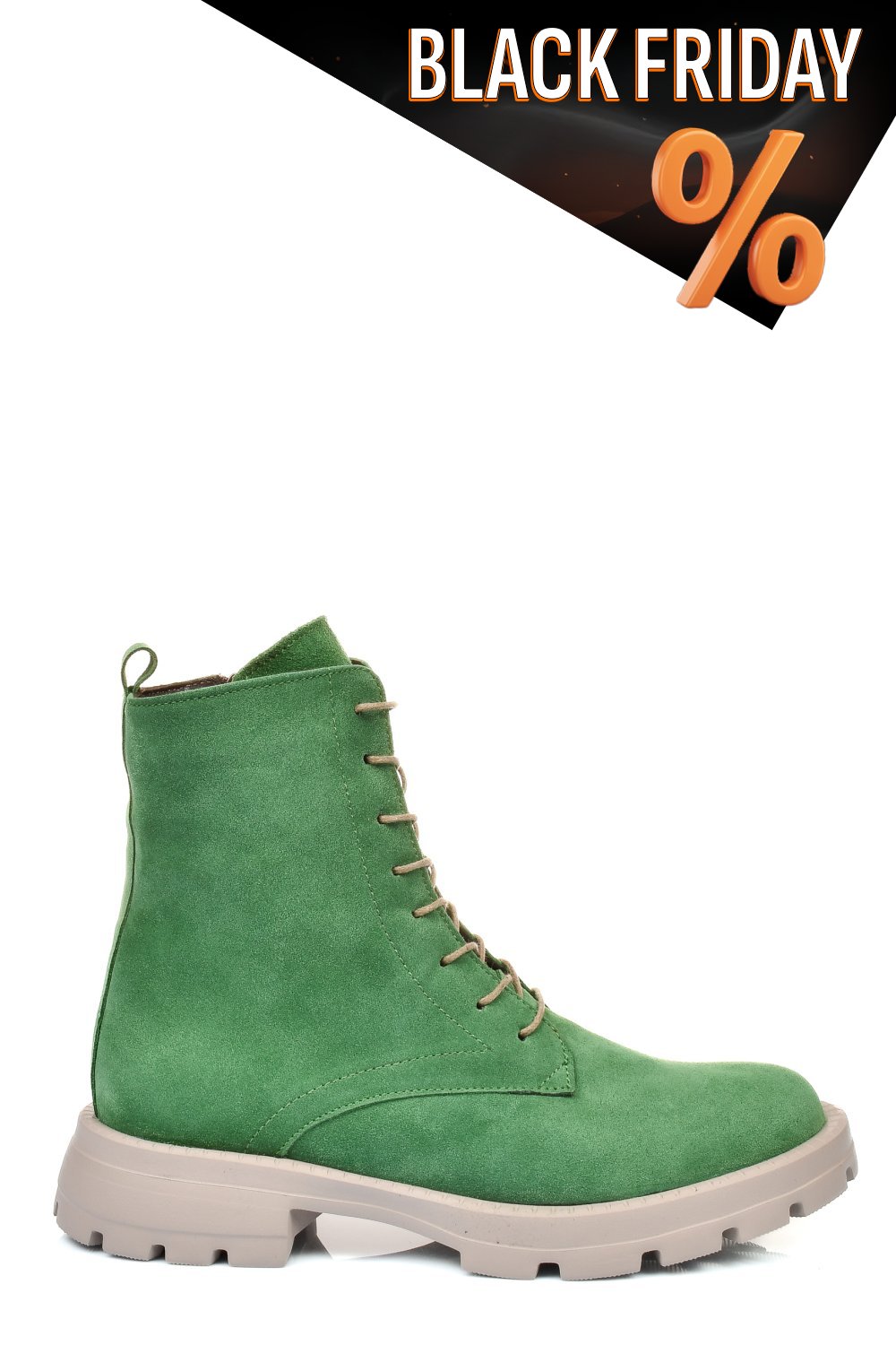 Zöld fordított bőr bakancs 2s7h42801sp