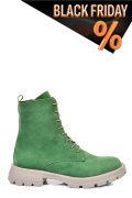 Zöld fordított bőr bakancs 2s7h42801sp