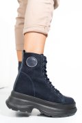 Tengerészkék fordított bőr bakancs 2s7h22860sp