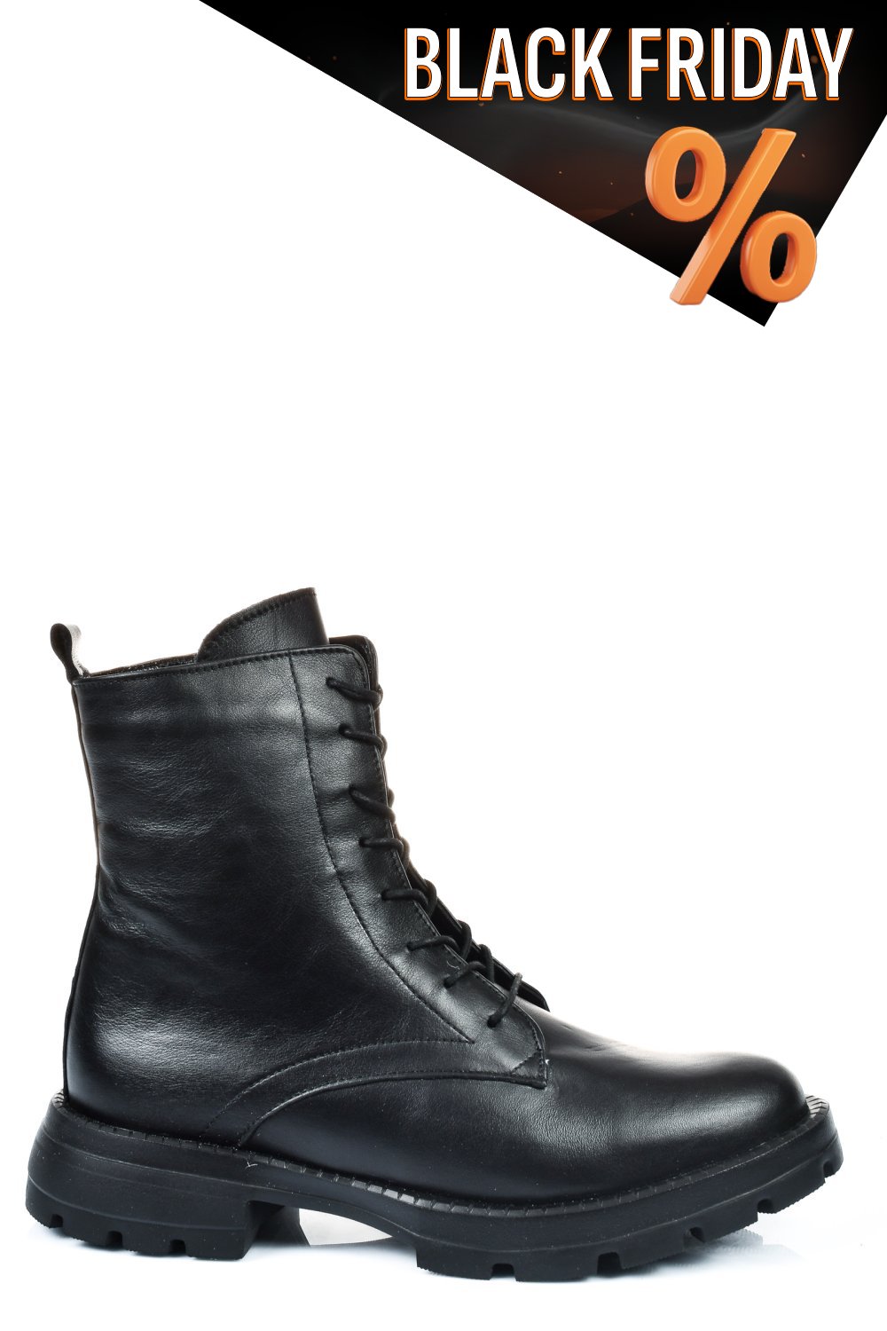 Fekete természetes bőr bakancs 2s7h42801np