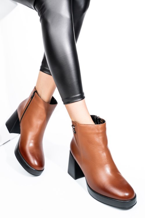 Barna természetes bőr bokacsizma 2s7h42827np