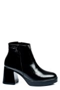 Fekete természetes lakkozott bőr bokacsizma 2s7h42827npk