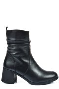 Fekete természetes bőr bokacsizma 2s7h42811np