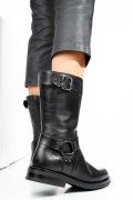 Fekete természetes bőr csizma 2s7h42832np