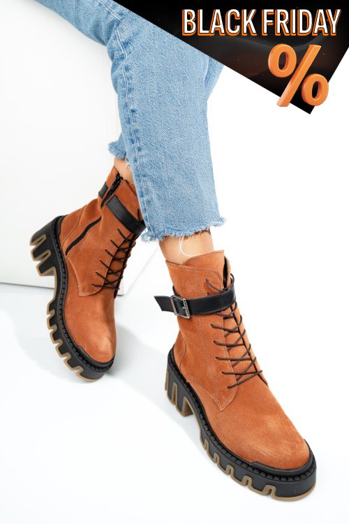 Barna fordított bőr bakancs 2s7h42818sp