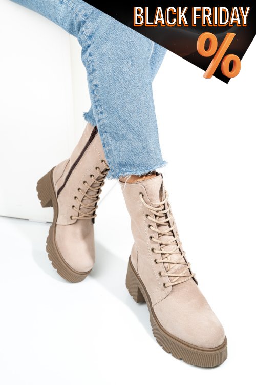 Bézs természetes bőr bakancs 2s7h42823nbk