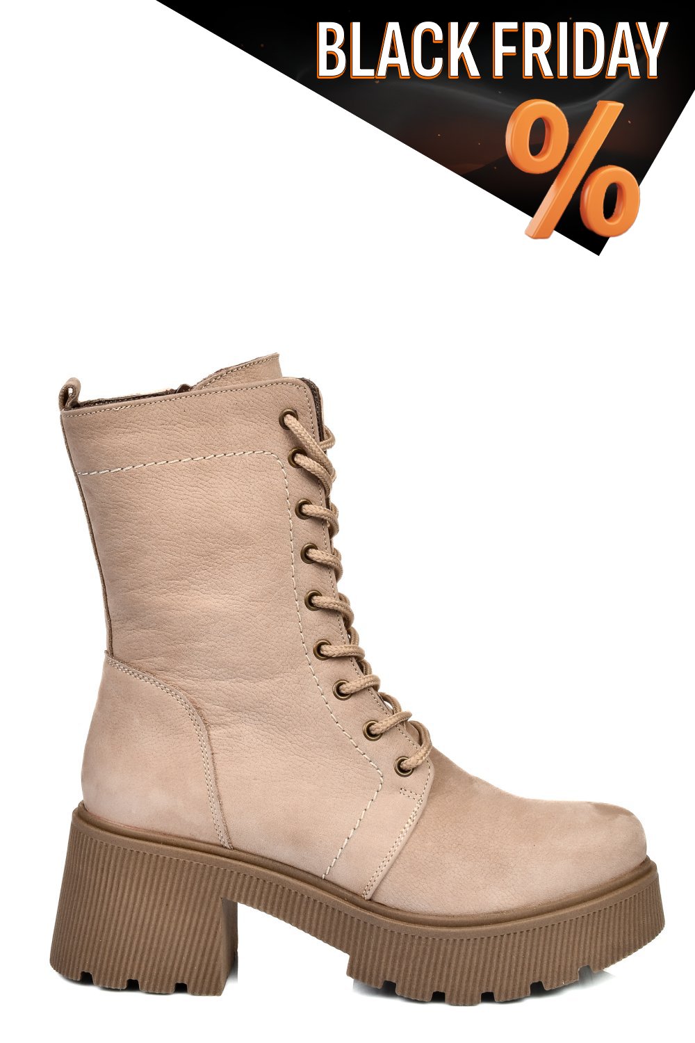 Bézs természetes bőr bakancs 2s7h42823nbk