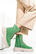 Zöld fordított bőr bakancs 2s7h42805sp