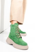 Zöld fordított bőr bakancs 2s7h42805sp