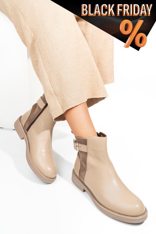 Bézs természetes bőr bakancs 2s7h42838np/sp