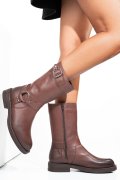 Barna természetes bőr csizma 2s7h42832np