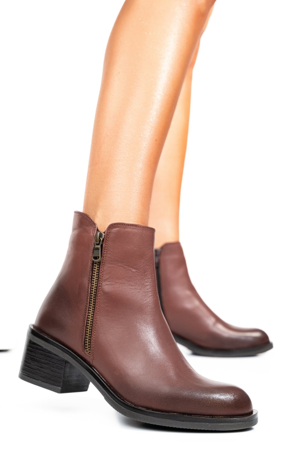 Barna természetes bőr bokacsizma 2s7h42835np