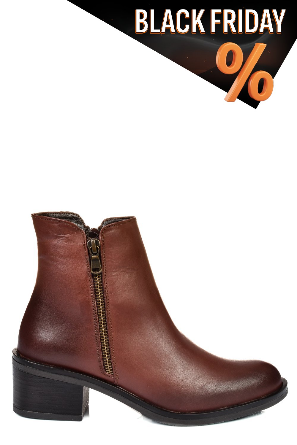 Barna természetes bőr bokacsizma 2s7h42835np