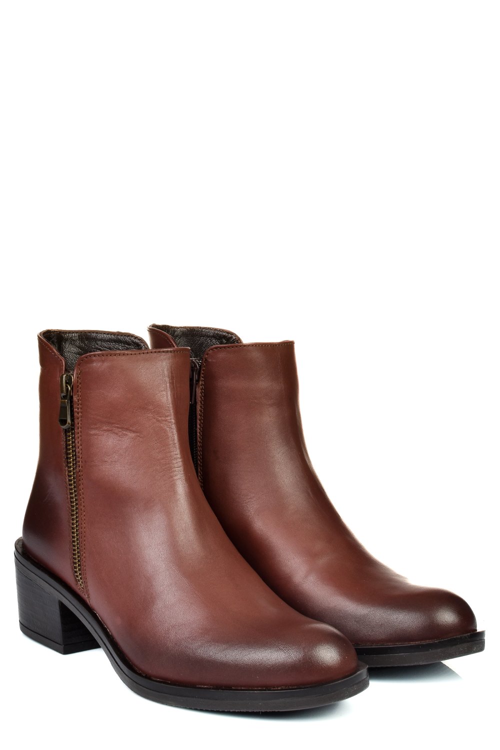 Barna természetes bőr bokacsizma 2s7h42835np