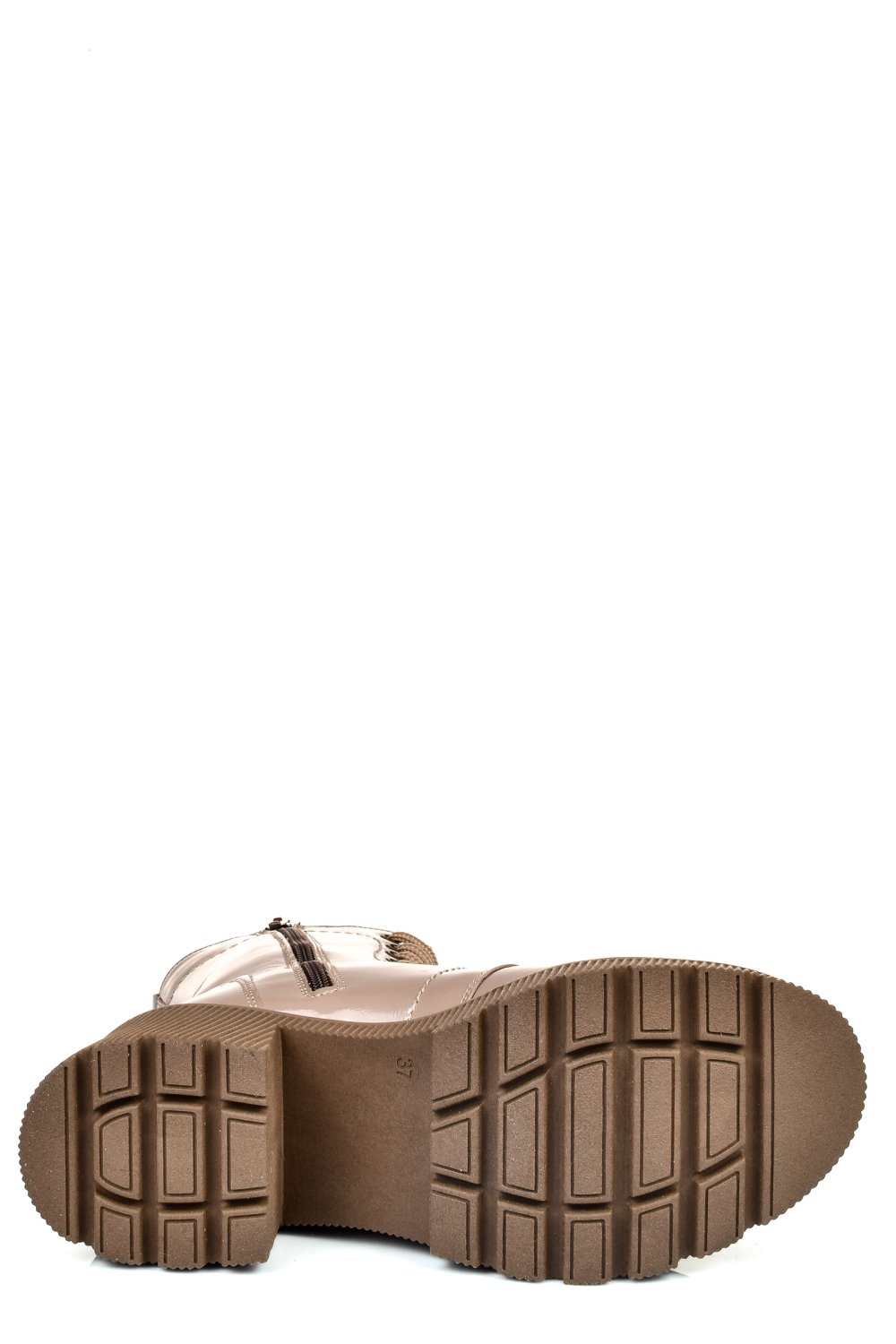 Bézs természetes lakkozott bőr bakancs 2s7h42823npk