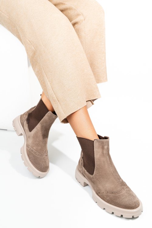 Bézs fordított bőr bakancs 2s7h42802sp