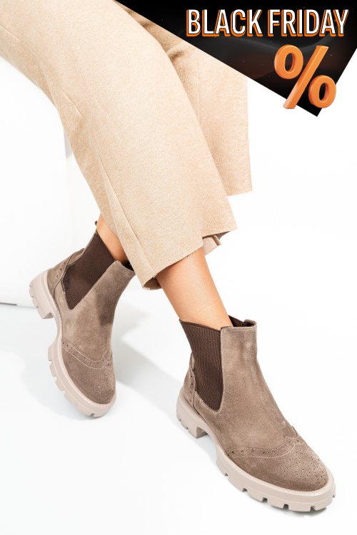 Bézs fordított bőr bakancs 2s7h42802sp